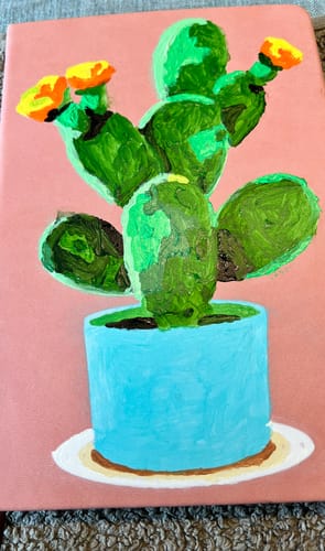 Customer photo review of 2 colors Notebook - Cactus | Paint by Number