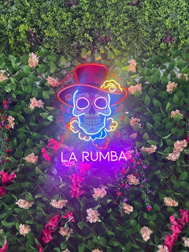 Customer photo review of Custom Name Mexican Restaurant Skull Artwork Led Neon Sign Light