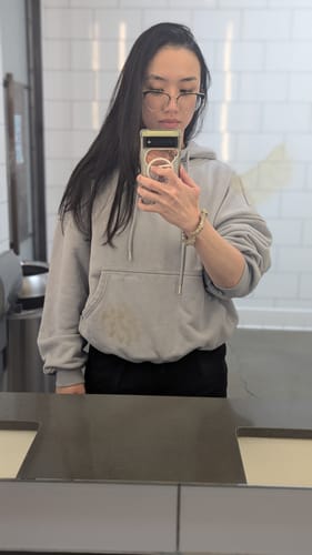 Customer photo review of Brooklyn Oversized Hoodie in Baby Blue