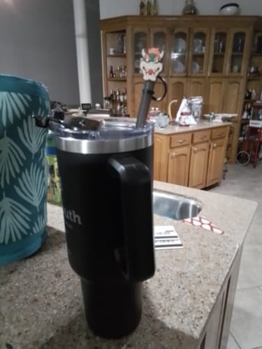 Customer photo review of Peaches Crew Straw Topper Set of 5 | Tumbler Accessory | Gamer Gift