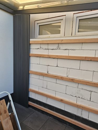 Customer photo review of Fassadenverkleidung Steingrau 290CM | Garten | 3D Holzmaserung