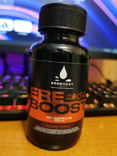 Reseña con foto de un cliente sobre EREBOOST | 60 Cápsulas | Pack 3 meses