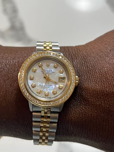 Tracy T. review of Ss Gold Rolex Ladies Datejust Watch Diamond Dial Channel Set Bezel image 1 out of 3