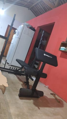 Customer photo review of Banco Regulável 10x1 com Cadeira Extensora + Scot + Rack Agachamento