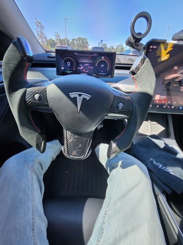 Fred E. review of Custom Dry Carbon Fiber Steering Wheel Replacement for Tesla Model Model Y 2020-2025 image 1 out of 1