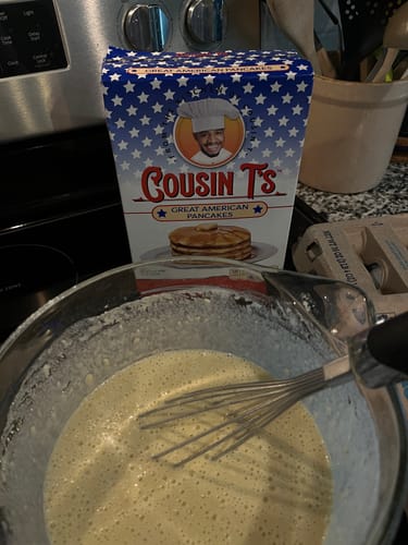 Customer photo review of Cousin T's Buttermilk Gourmet Pancake Mix
