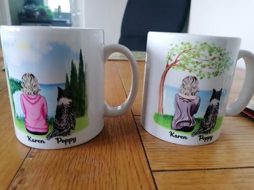 Customer photo review of Female & Dogs - Personalised Dog Mug