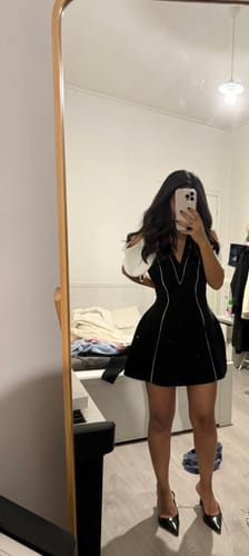 Customer photo review of Adeline Two-tone Dress