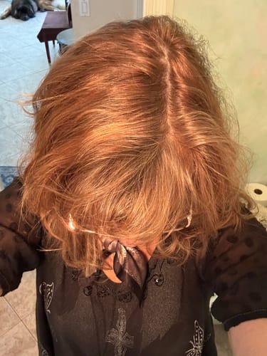 Customer photo review of Instant Dye Shampoo