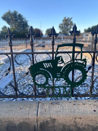 Customer photo review of Custom Metal Tractor Wall Art | Indoor Outdoor | Up to 46" | 20+ Color Options