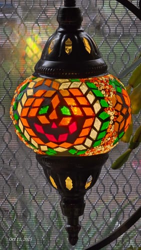 Customer photo review of Turkish Mosaic Lamp Workshop
