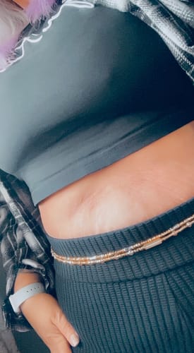 Customer photo review of Rose Bling African Lux Waist Beads 🎀 (Set of 2 Strings)