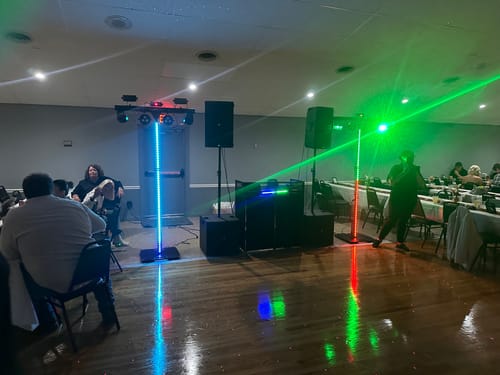 Customer photo review of Chauvet DJ FLEX STAND FX ILS Telescoping Lighting and Speaker Stand with Built-In LED's and ILS Control