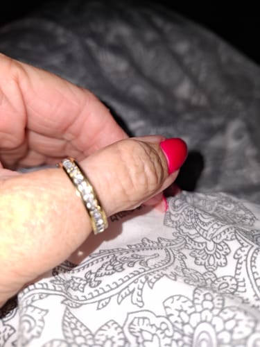 Customer photo review of Monaco CZ Iced Ring - Gold