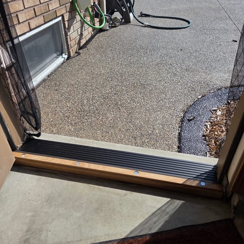 Customer photo review of 32" x 6" Inswing Threshold