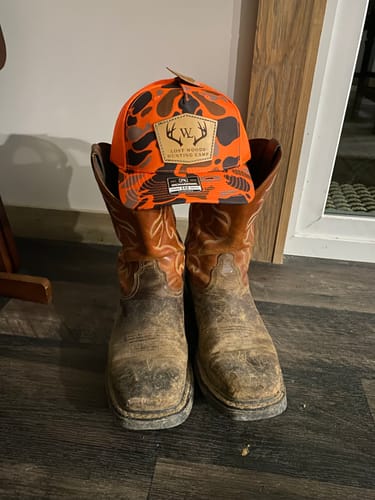 Customer photo review of Premium Custom Leather Patch Hats (Wholesale)