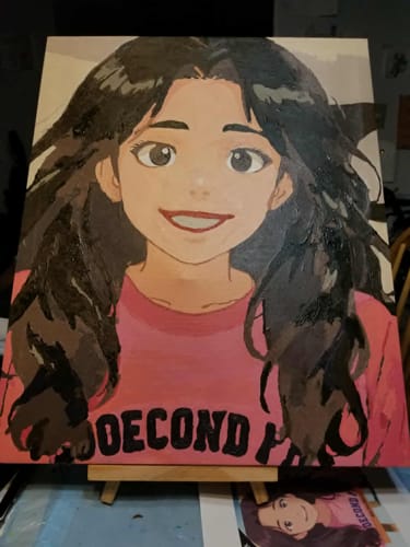 Customer photo review of Anime Style Portrait - Paint by Numbers Kit