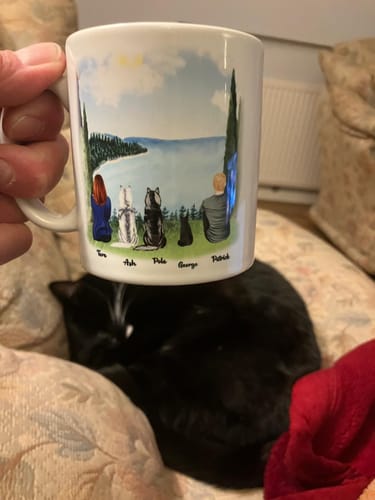 Customer photo review of Couples with Pets Mug