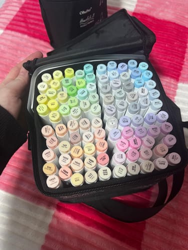 Customer photo review of Ohuhu Honolulu 96 Pastel Colors Alcohol Art Markers - Sweetness & Blossoming
