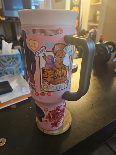 Customer photo review of Husbando sticker sheet
