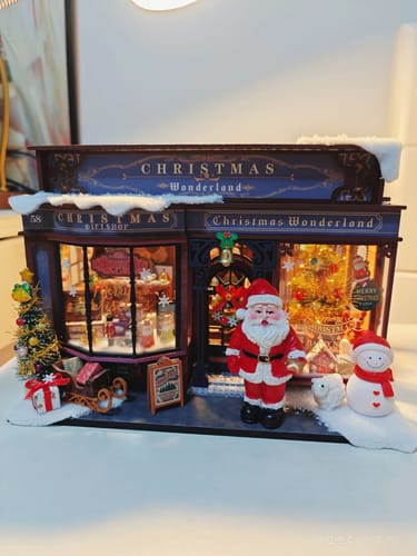Customer photo review of Christmas Wonderland DIY Miniature Dollhouse Kit