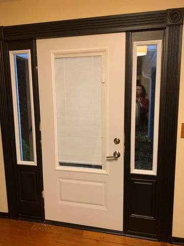 Customer photo review of Clear 1 Lite Glass and Frame Kit (3/4 Sidelite)