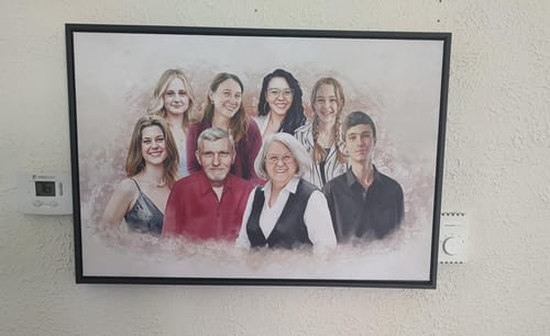 Customer photo review of Personalized Watercolor Memorial Portrait