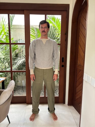 Customer photo review of 1930 Boxing Fleece Sweatshirt - Gray