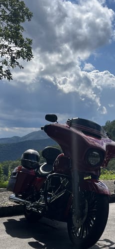 Customer photo review of C.C. RIDER Rider Backrest 2 Up Seat Driver Backrest Pad For Harley Touring CVO Street Glide Road Glide Electra Glide Road King, 1988-2025