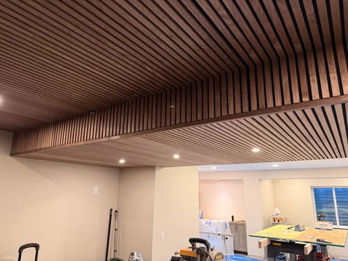 Customer photo review of Acoustic Slat Wall Panel | Walnut | Premium 3-sided Wood Veneer