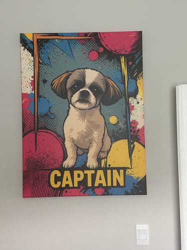Customer photo review of Custom Pet Portrait - Pop Art Style