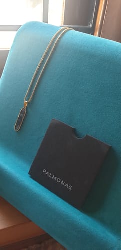 Customer photo review of Midnight Prism Necklace- Gold