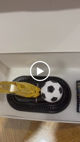 Customer video review of Solar Powered Soccer-Themed Car Air Freshener
