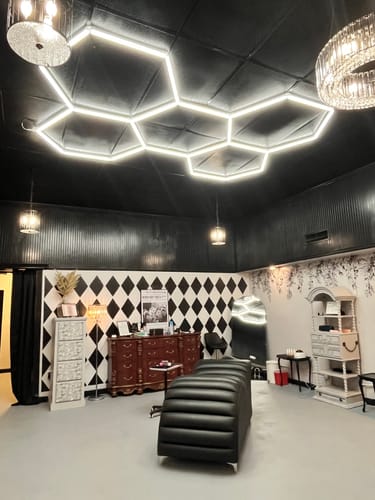 Customer photo review of Hexagon Garage Lights