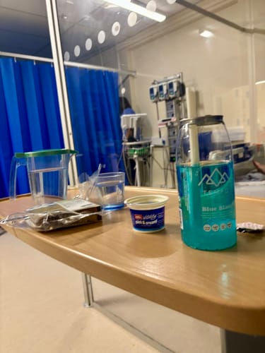 Customer photo review of Blue Blast (Blue Grape Fruit Tea with Lychee Popping Boba) - 4 Pack