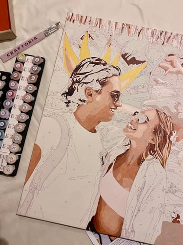 Customer photo review of Custom Paint By Numbers Kit