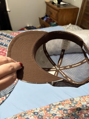 Customer photo review of Unisex Flat Brim Trucker Cap