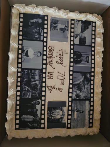 Customer photo review of Film Reel - Custom Edible Icing Image
