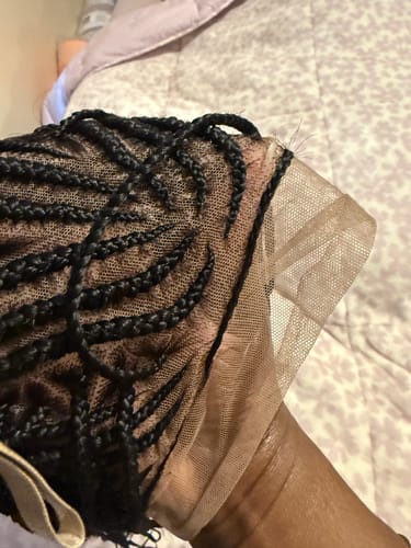 Customer photo review of Feeding Braid Wig (Medium Brown Full Lace) Color 1B, Waist Length - Sharon