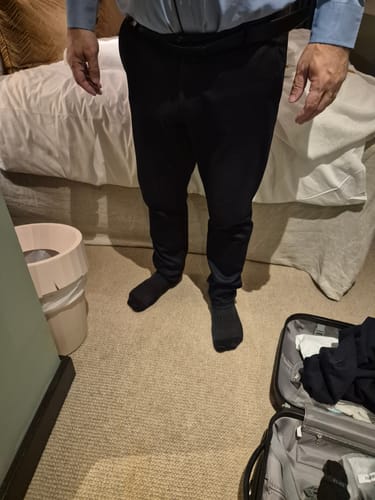 Customer photo review of Performance Pants - Marinblå