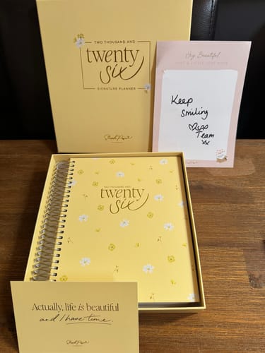 Customer photo review of 2026 Signature Planner - Butter Yellow