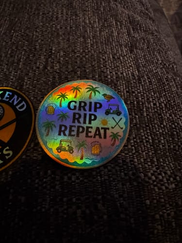 Customer photo review of 100 2.5" Custom Holographic Stickers