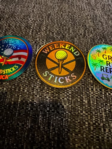 Customer photo review of 100 2.5" Custom Holographic Stickers