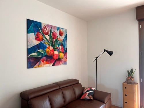 Recensione con foto di un cliente su Tulipani e sfere astratte