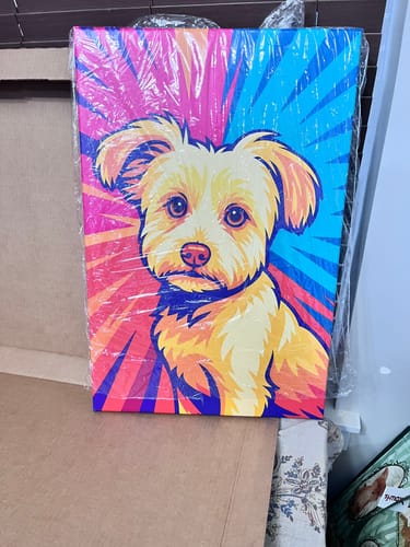 Customer photo review of Custom Pet Portrait - Pop Art Style