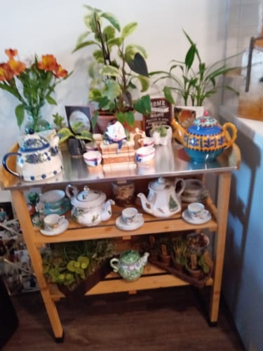 Customer photo review of Outdoor Garden Wooden Potting Workbench Table Station