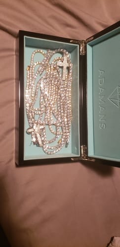 Customer photo review of 5mm Moissanite Tennis Chain - 18k Vermeil - D Colour - VVS1