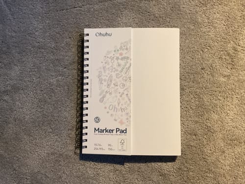 Customer photo review of Ohuhu Bleedproof Double-Sided Marker Pad, Spiral-Bound