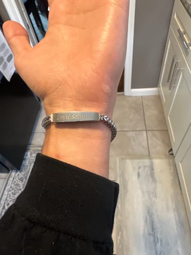 Customer photo review of Franco Link ID Urn Bracelet | 4MM