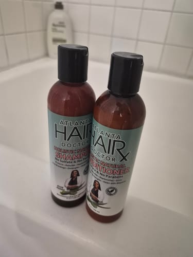Customer photo review of NATURAL SHAMPOO & CONDITIONER - 8 fl oz